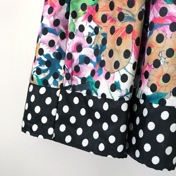 Anthropologie Sz 0 Corey Lynn Calter Polka Dot Strapless Floral Dress Was $298 - Picture 6 of 11